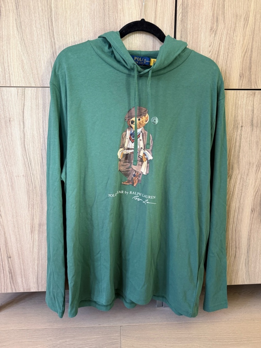 Ralph Lauren Green Cotton Hooded Long-Sleeve Tee